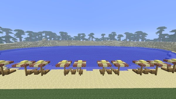 Пляж в МАЙНКРАФТЕ