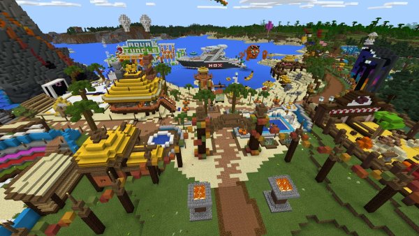 Пляж в МАЙНКРАФТЕ