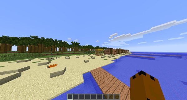 Пляж в МАЙНКРАФТЕ постройка