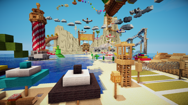 Пляжные постройки в МАЙНКРАФТЕ