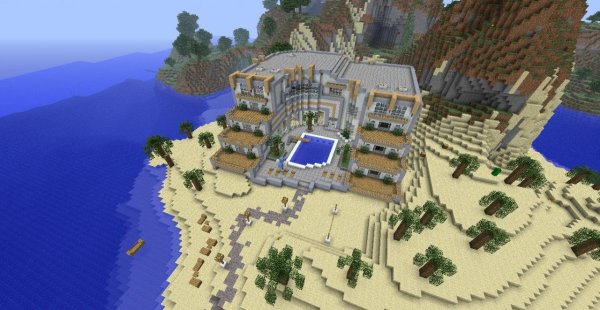 Красивые дома в МАЙНКРАФТЕ на берегу