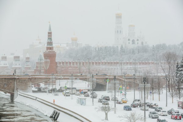 Вид на заснеженную Москву