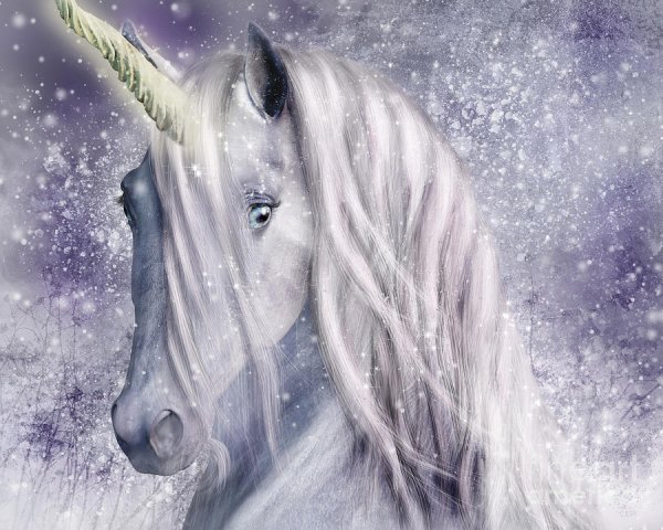 Единорог в снегу