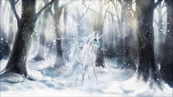 Зимний лес фэнтези