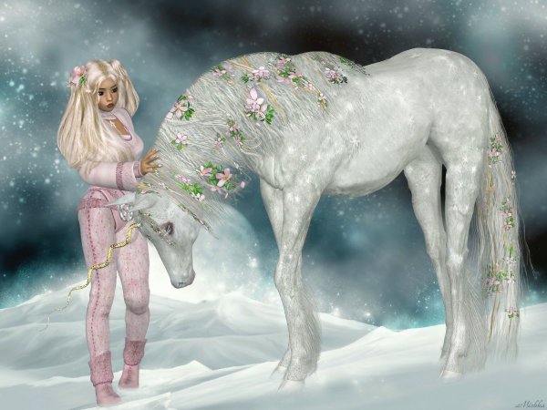 Девушка Единорог