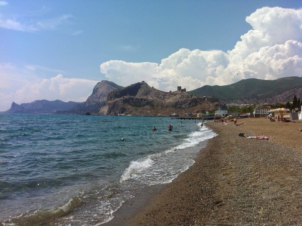 Пляж в Судаке Крым 2022