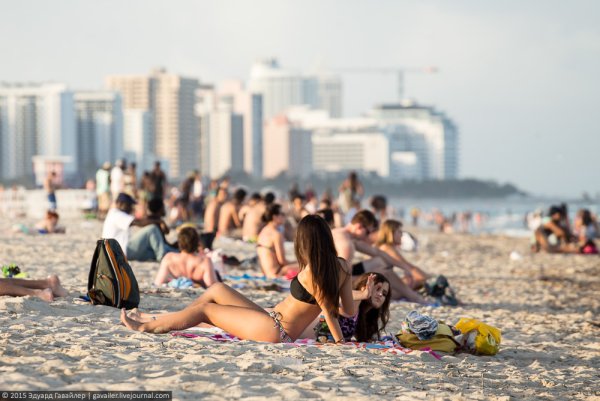 Майами Бич пляж люди