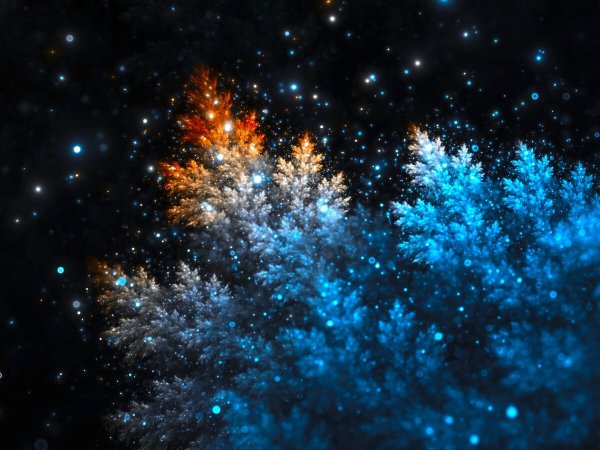 Зима снег огоньки