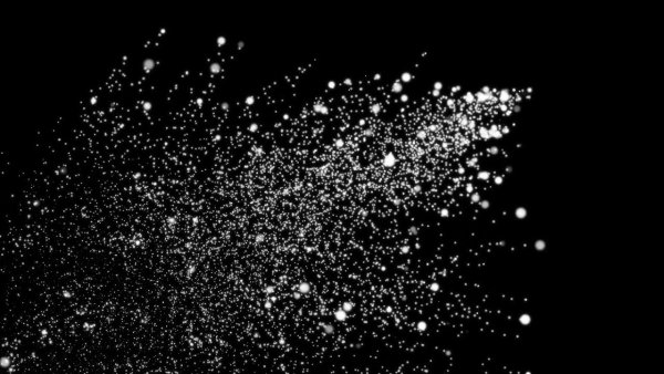 Снег на черном фоне