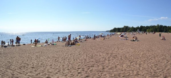 Золотой пляж финский залив