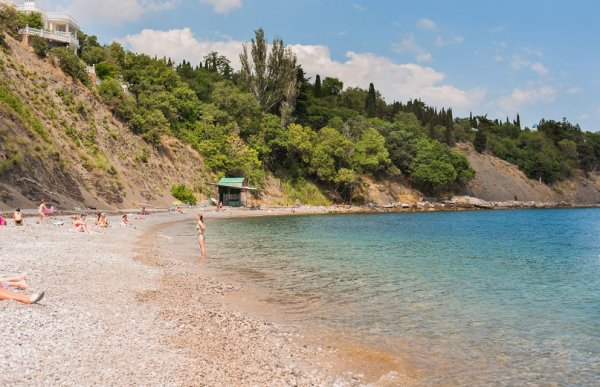 Пляж черный бугор в Алупке