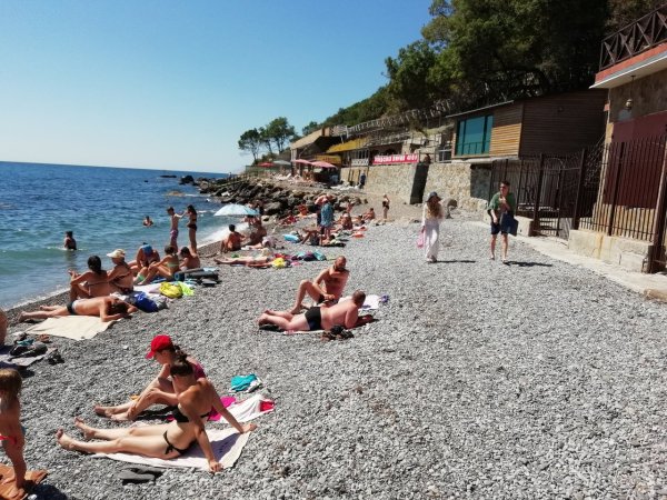 Алупка Крым пляж зеленый мыс