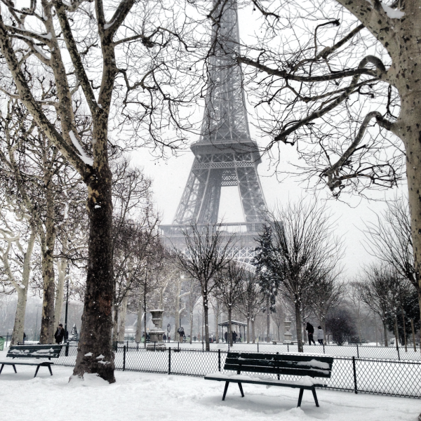 Зимняя французская Эльфевой башня