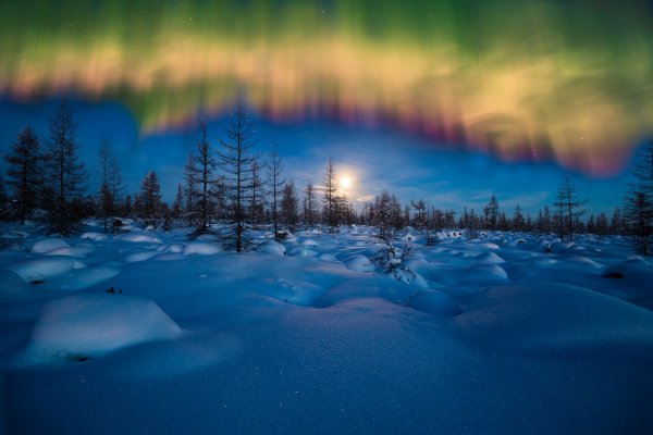 Териберка зима Северное сияние