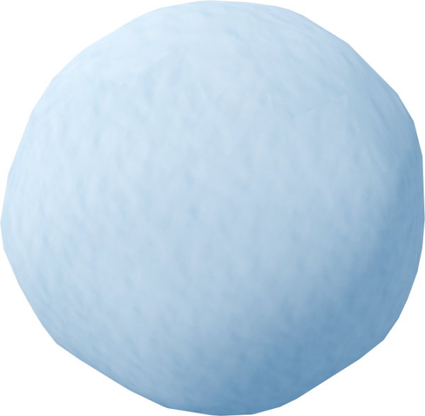 Комок снега на прозрачном фоне