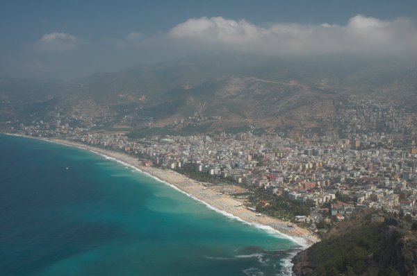 Город Алания Турция пляжи Клеопатра