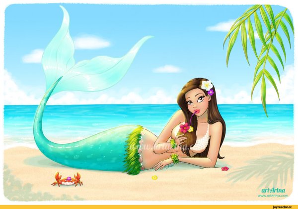 Русалочка на берегу