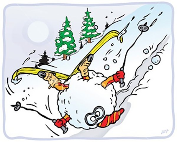 Лыжник карикатура