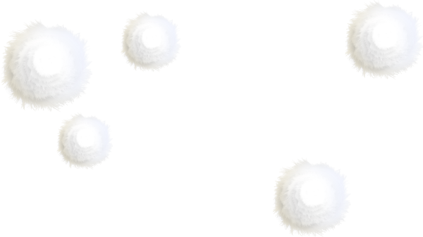 Снежки на прозрачном фоне