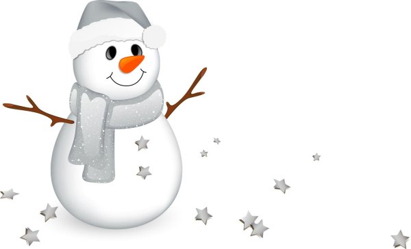 Снеговик на прозрачном фоне