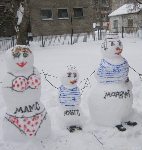 Зимние Снеговики смешные