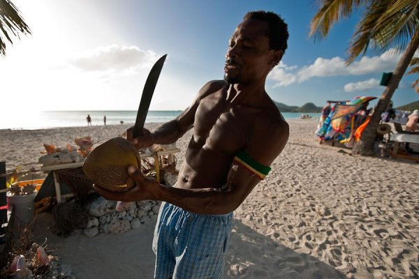 Негр под пальмой