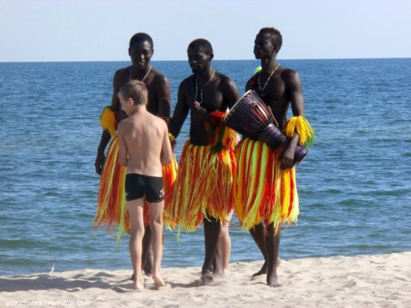 Афроамериканцы на пляже