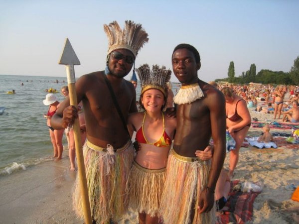 Негры на море