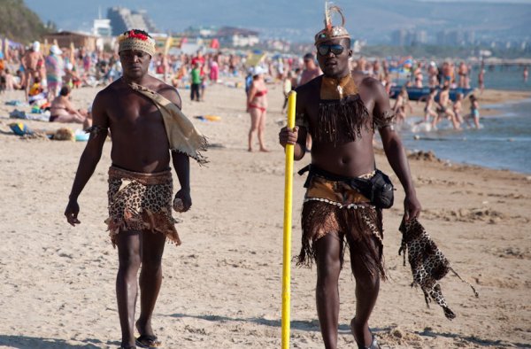 Африканцы на пляже