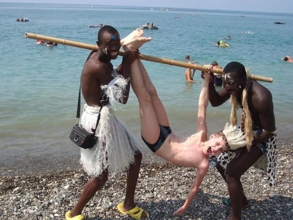 Негры на море