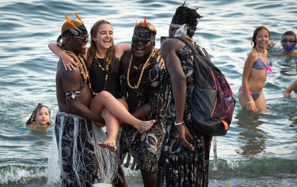 Африканцы на море