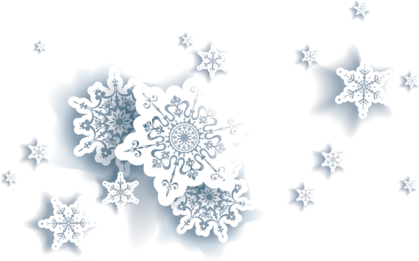 Снежинки на белом фоне