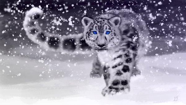 Новогодний снежный Барс