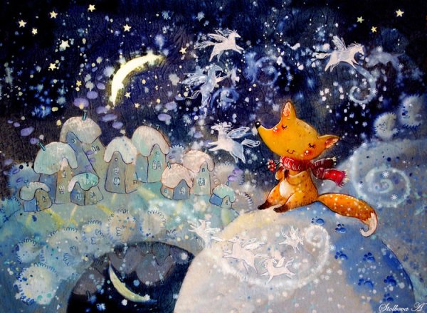 Анастасия Столбова иллюстрации Рождество