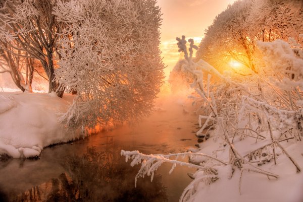 Морозное зимнее утро