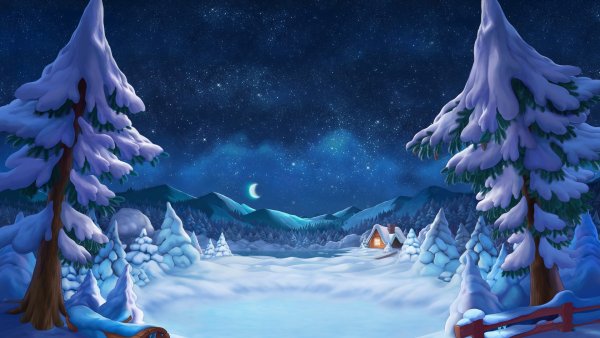 Сказочный зимний лес