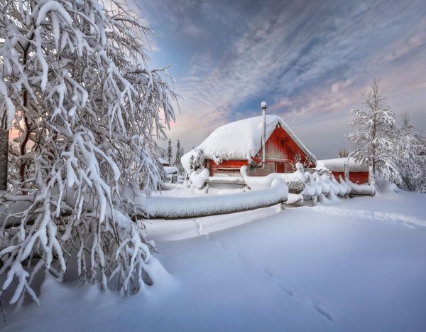 Зимняя деревня