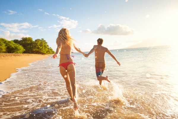 Солнце море пляж пара