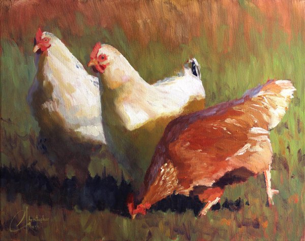 Курица живопись