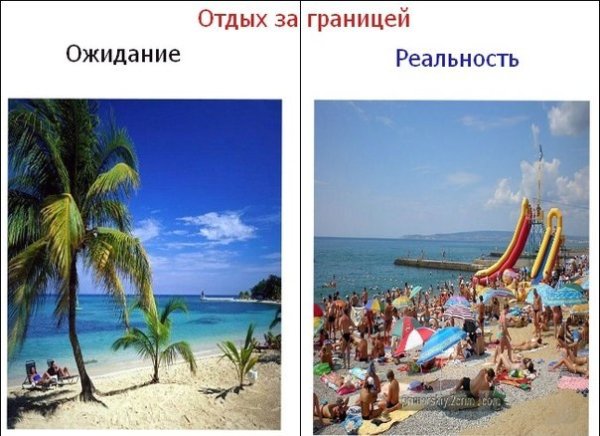 Отдых на пляже ожидание и реальность