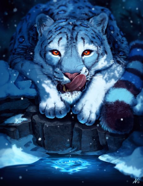 Ирбис снежный Барс арт