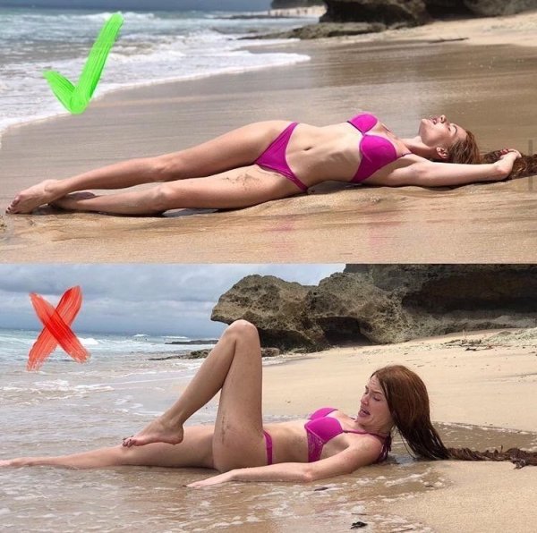 Девушки на пляже реальность