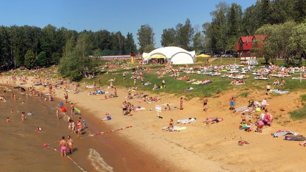 Можайское водохранилище Ильинский пляж