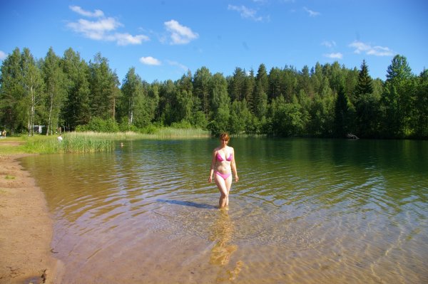 Озеро в шапках Тосненский район