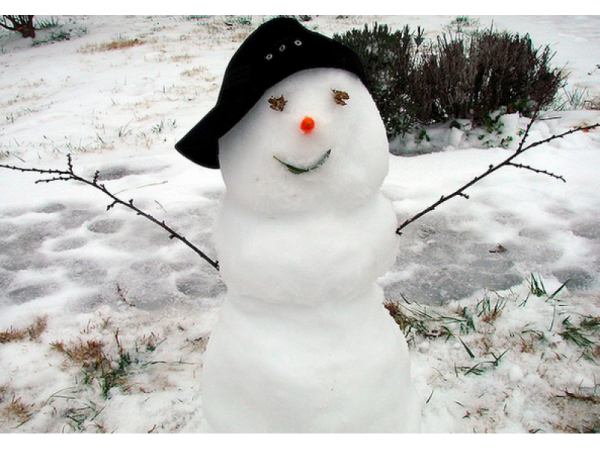 Снеговик слепленный