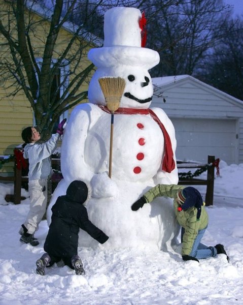 Лепка из снега