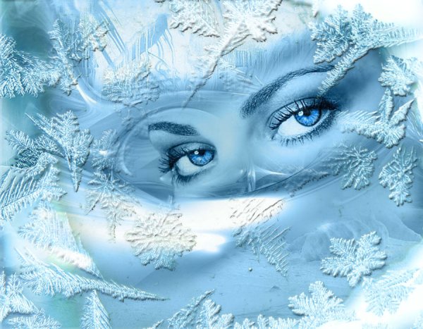 Девушка глаза зима