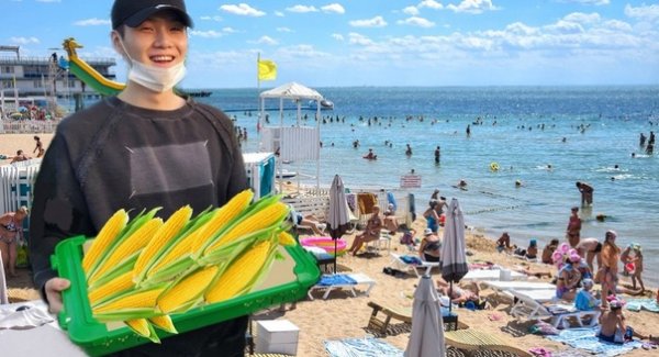 Продавец на пляже