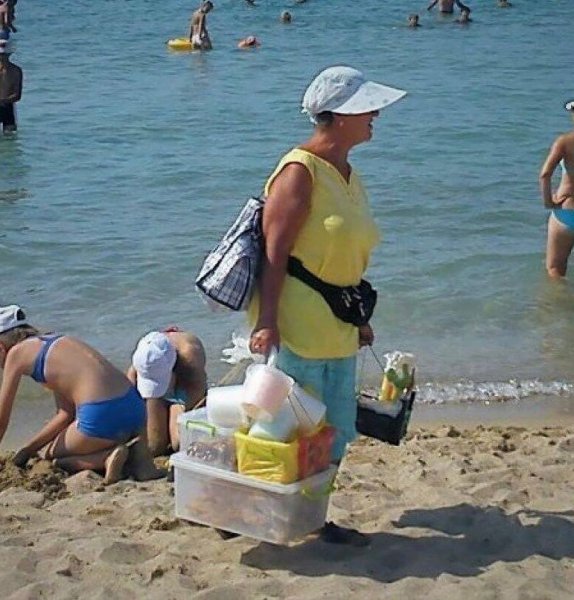 Продавец кукурузы на пляже