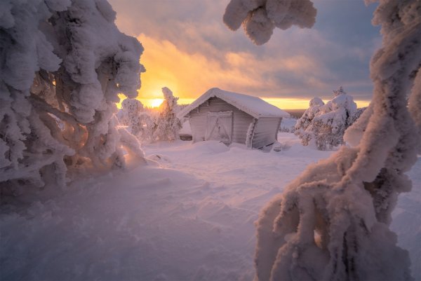 Зимняя деревня